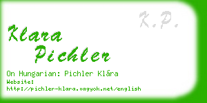 klara pichler business card