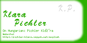 klara pichler business card